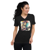 Guitar Speaks, I Listen Unisex Short Sleeve V-Neck T-Shirt - Beyond T-shirts